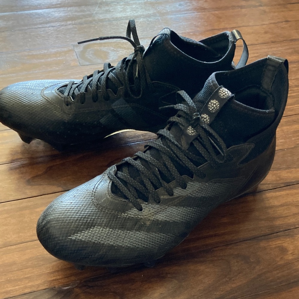 Adidas Adizero Black Football Cleats, Men’s 10